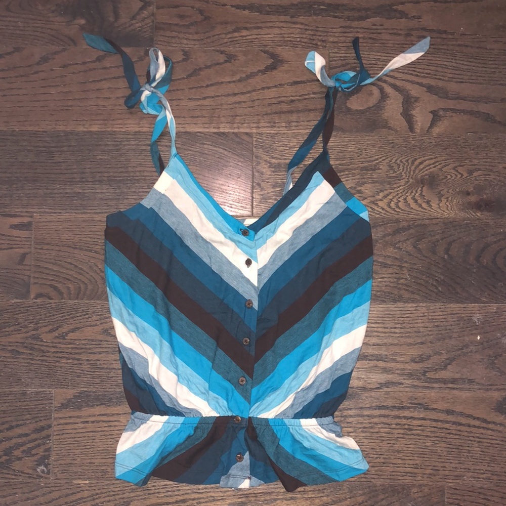 Old Navy Peplum Cotton Top - Picture 2 of 7